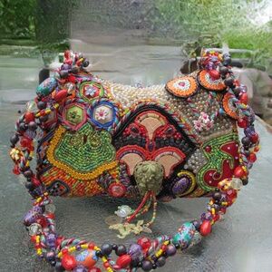 Mary Francis Ornate Beaded Bag NWOT